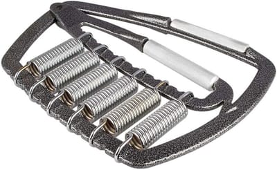 Greepversterker - Premium Greepversterker - Versterk onderarmen en polsen - 6 veren - Verenstaal - Verstelbare handtrainer - Antislip koolstofstalen veren Gematteerde afgeschuinde greepversterker - Beste onderarm- en vingertrainer en greepversterker