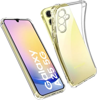 Hoesje Geschikt voor Samsung A25 Hoesje Siliconen Shockproof case - Arara Backcover- Transparant
