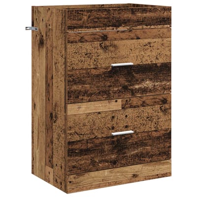 vidaXL - Badkamer - Onder - Het - Wastafel - Kast - Oud - hout - 56 - x - 37,5 - x - 81 - cm