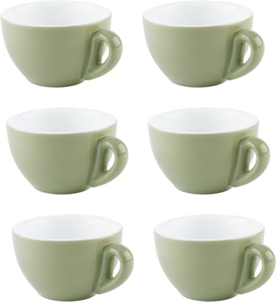 APS 6 Koffiekoppen - Kopje - Groen - Ø 9,5 cm - 200 ml - Vaatwasserbestendig - Breukvast
