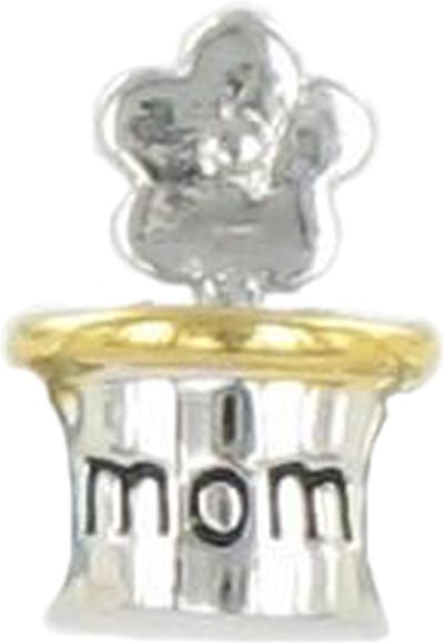 Quiges - 925 - Zilveren - Bedels -Sterling zilver - Beads - Moeder Hanger met Bloem Kraal Charm - Geschikt – voor - alle bekende merken - Armband Z543