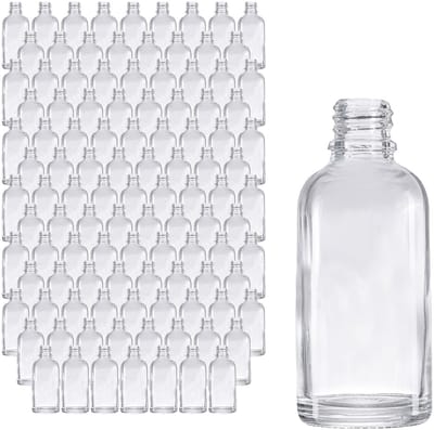 Oputec 143x 30ml heldere glazen flessen met GL18 schroefdraad – geurloos, herbruikbaar & vaatwasmachinebestendig