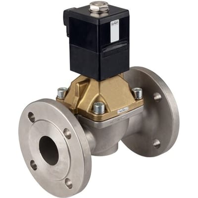 Magneetventiel 50 mm Flens NC Roestvrij staal PTFE 0-10bar/145psi 230VAC/DC 6407 363053
