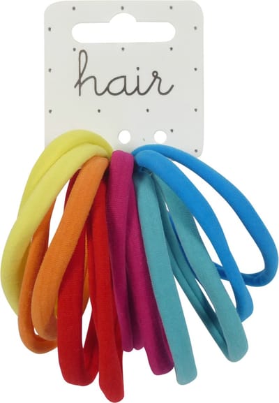 Nylon Elastiek Effen 15cm - Bright Tonen - 12 stuks