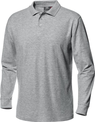 SIR SAFETY PIQUET POLO LONG SLEEVE Lange mouw Werkpolo HEREN Grijs - 100% Katoen - 200 g/m² - Kleurvast