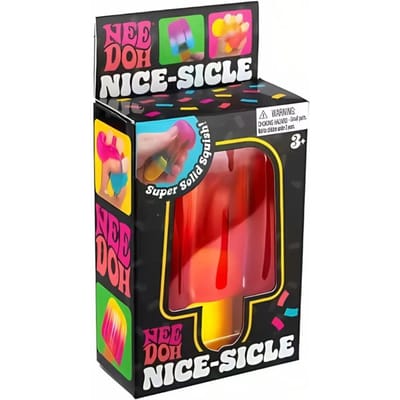 Hete Schylling NeeDoh Nice Cube, Sensorisch Anti-Stress Blok, Zacht Squishy Stressverlichtend Fidget Speeltje, Ideaal Souvenir Cadeau voor Kinderen