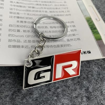 GR SPORT Logo Auto Accessoires Zinklegering Auto Sleutelhanger Sleutelring Voor Toyota TOYOTA HV YARiS RZ RC RS Prius Lexus Supra GR86 VIOS gray
