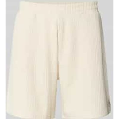 Korte broek met structuurpatroon en elastische band