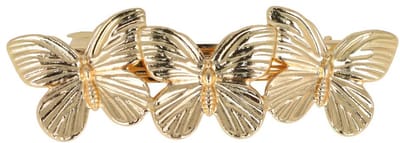 Haarsoires Haarspeld Patentspeld 7cm - Vlindervorm – Metaal – Goud - Haarspelden voor Dames - Haarklem - Haarclip - Haaraccessoires - Hair Clip - Decoratieve Haaraccessoire