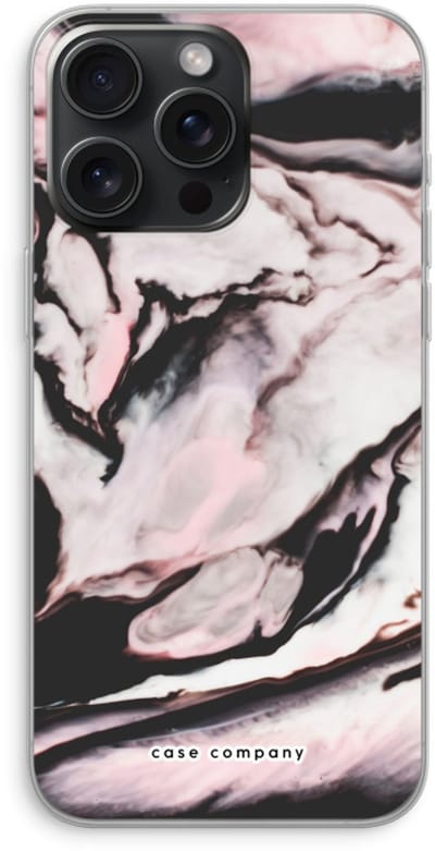 Case Company® - Hoesje geschikt voor iPhone 15 Pro Max hoesje - Roze stroom - Soft Cover Telefoonhoesje - Bescherming aan alle Kanten en Schermrand