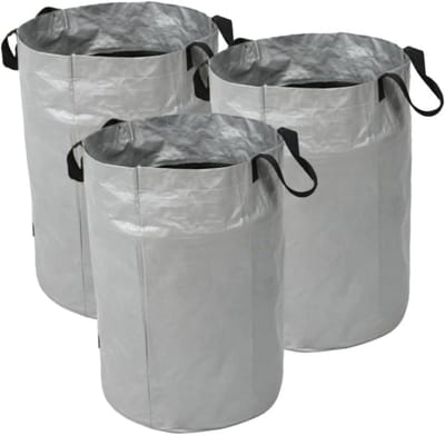 Tuinafvalzakken - Bladzakken - Opruimen Tuin - Voedselveilig PE Materiaal - 3 x 100 Liter - Grijs