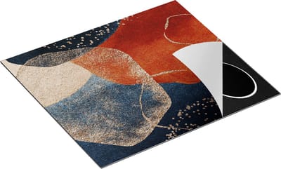 Chefcare Inductie Beschermer Abstracte Kunst van Cirkels - 60x50 cm - Afdekplaat Inductie - Kookplaat Beschermer - Inductie Mat