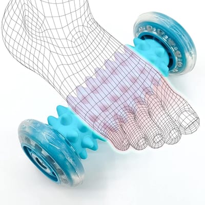 Voetmassage Roller - Egel Bal - Ontspanning Spierpijn - Triggerpoint Therapie - 16.5 cm - Zwart