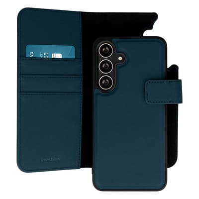 imoshion Hoesje - Geschikt voor Samsung Galaxy S24 FE - Uitneembare 2-in-1 Luxe Bookcase - Blauw