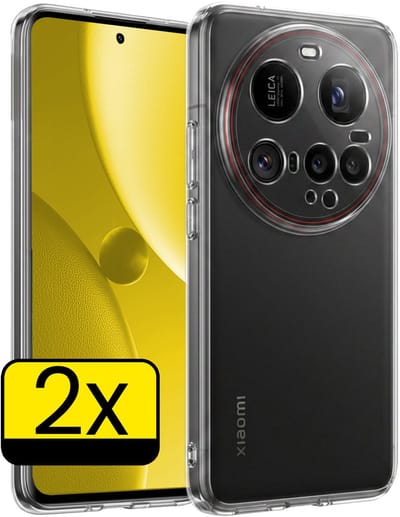 Hoesje - 2 Stuks - Geschikt voor Xiaomi 15 Ultra - Sterk & Shockproof - Case Siliconen - Back Cover - Telefoon Hoes - Telefoonhoesjes - Transparant