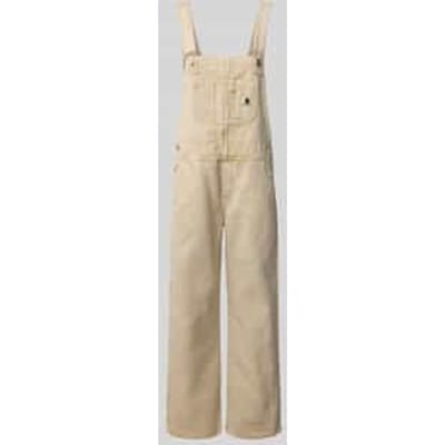 Straight fit tuinbroek met labeldetail
