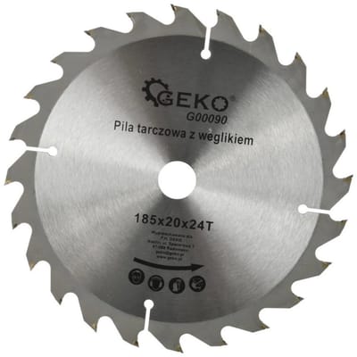GEKO Cirkelzaagblad - Tungsten Carbide - 185 mm - 24 Tanden - Voor Houtbewerking