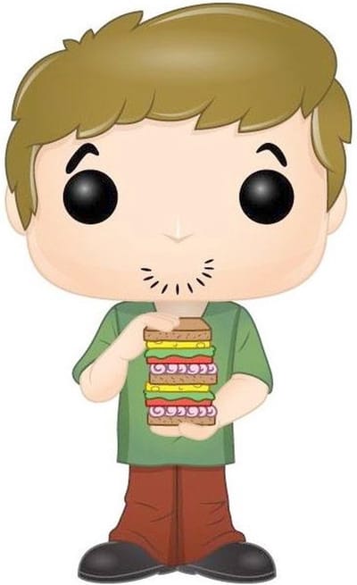 Scooby Doo Shaggy POP! Vinyl Figure met Sandwich - 9 cm