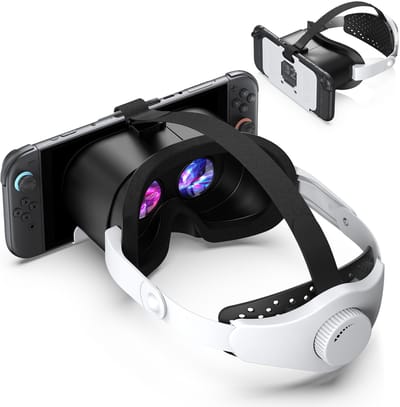 Namajunas - VR-bril geschikt voor Nintendo Switch 2 - Switch 2 Virtual Reality VR-bril met verstelbare HD-lenzen en comfortabele hoofdband - 3D VR (Virtuele Realiteit) - Headset Games Accessoire Set - Switch VR Labo-bril Bril