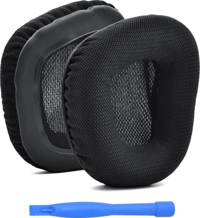 MMOBIEL Oorkussens voor Corsair Void Elite Wireless / Pro / SE / Surround / Elite / Void, Wired & Wireless RGB Gaming Hoofdtelefoon - Mesh Fabric Koptelefoon Oorkussens - Zwart