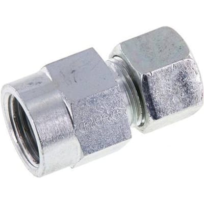 12S & G1/2'' Verzinkt Stalen Rechte Snijringkoppeling Binnendraad voor manometers 630bar ISO 8434-1