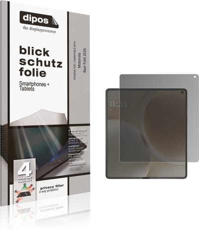 dipos – Matte Privacy Screenprotector geschikt voor Motorola Razr Fold 2026 Aussenseite | Anti-Spy Beschermfolie