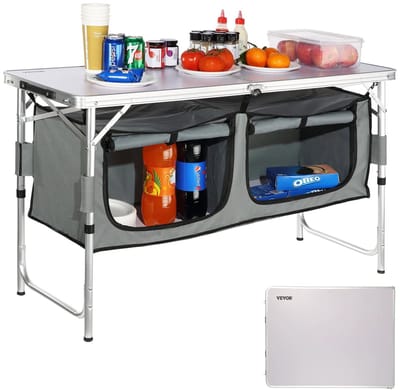 Roossentials campingtafel - Campingtafel inklapbaar - Kampeertafel - Inklapbare kampeertafel - Opvouwbare campingtafel - Klaptafel buiten - Vouwtafel buiten