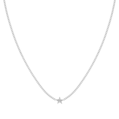 Essentialistics - Ketting gevlamd sterretje - Volwassenen - Zilverkleur - Stainless steel (verkleurt niet) - Verlengkettinkje