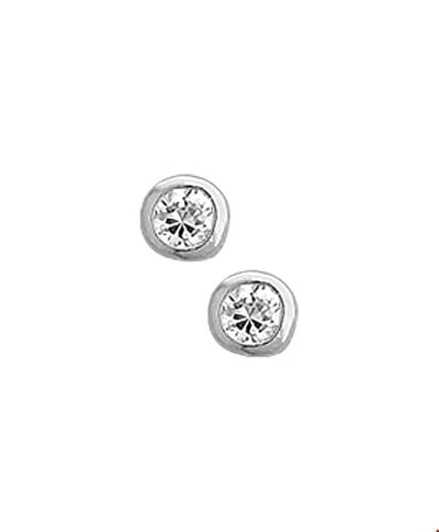 TFT Oorknoppen Zirkonia Zilver Gerhodineerd Glanzend 3mm