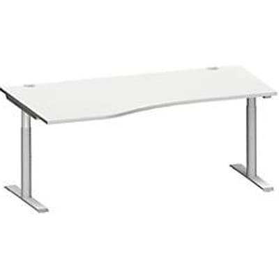 Schäfer Shop Genius bureau MODENA FLEX, aanbouw links, breedte 1800 mm, lichtgrijs