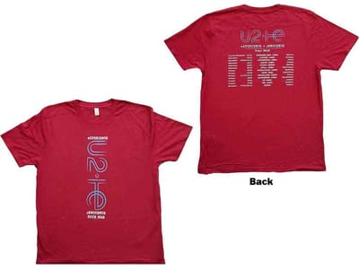 U2 - I+E 2018 Tour Dates Heren T-shirt - M - Rood