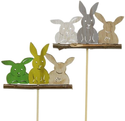 Decoratieve plug konijn H37cm 8st, 8 Stück