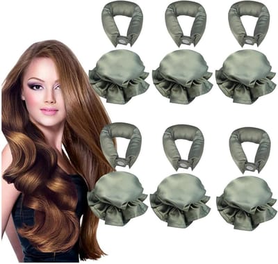 Hittevrije Krulset - Haarwikkelaars - Haar Stijlen - Zonder Hitte - 6 Stuks - Groen