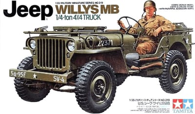 Tamiya Modelbouwpakket Militaire voertuigen - 35219 US Willys Jeep MB 4x4 with 1 Figure Plastic - 1:35 - Modelbouw