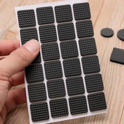 FSW-Products - Zelfklevend Meubelonderzetters Zwart – 24 Stuks - 2cm - Antikras - Zelfklevende Vilt - Stoelpoot Beschermers - Vloer beschermer - Viltjes stoelpoten – Anti kras – Bescherm Vilt – Stoel onderzetter - EVA - Meubelonderzetter