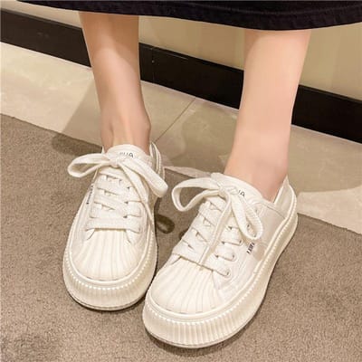 Dames Witte Schoenen Zomer Nieuw Lichtgewicht Platform Schoenen Veelzijdige Twee-Weg Sneakers Ins 40