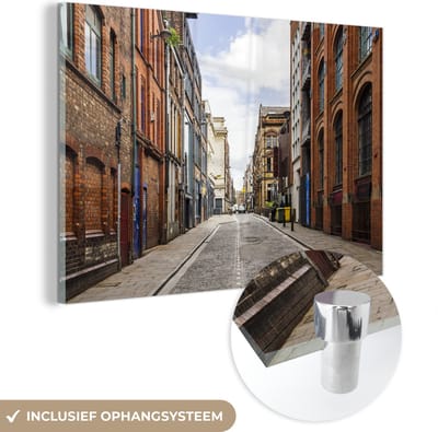® Glasschilderij 180x120 cm - Schilderij acrylglas - Liverpool - Engeland - Architectuur - Foto op glas - Muurdecoratie woonkamer - Wanddecoratie slaapkamer - Schilderijen