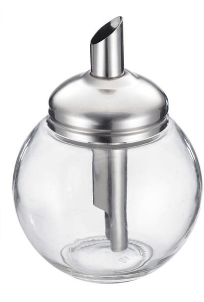 Westmark Suikerdispenser, 6 stuks, inhoud: elk 250 ml, glas/roestvrij staal, Roma, doorzichtig/zilver, 654422E2