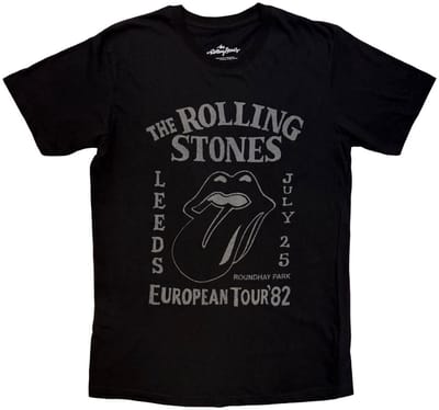 The Rolling Stones - European Tour '82 Heren Tshirt - S - Zwart
