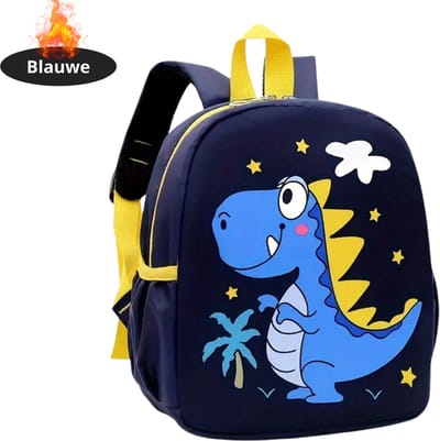 Livano Rugzak - Meisje - Jongens - Backpack - Schooltas - Laptoptas - Blauwe Dinosaurus