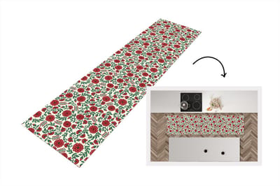 Keukenloper - Loper keuken - Bloem - Planten - Boho - Design. - 200x50 cm - Keukenloper vinyl