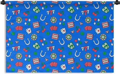 Wandkleed - Wanddoek - Patronen - Casino - Gokkast - Poker - 180x120 cm - Wandtapijt