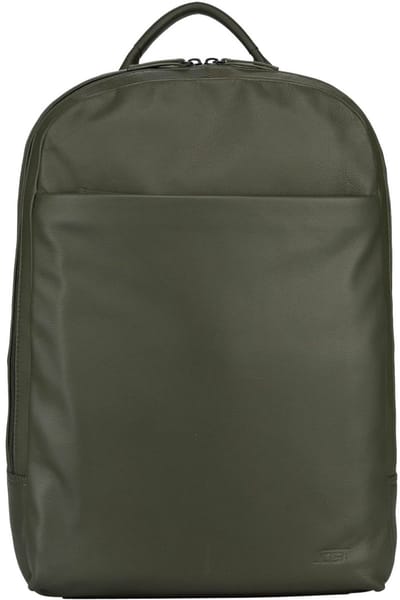 JOST Leren laptop rugzak rugzak met laptopvak Tromsoe Backpack Olive olijfgroen