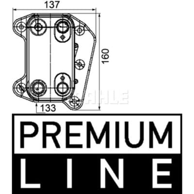 Olie radiator, motorolie  MAHLE CLC 104 000P