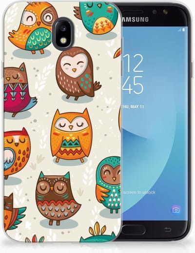 Samsung Galaxy J7 2017 | J7 Pro TPU Hoesje Vrolijke Uilen