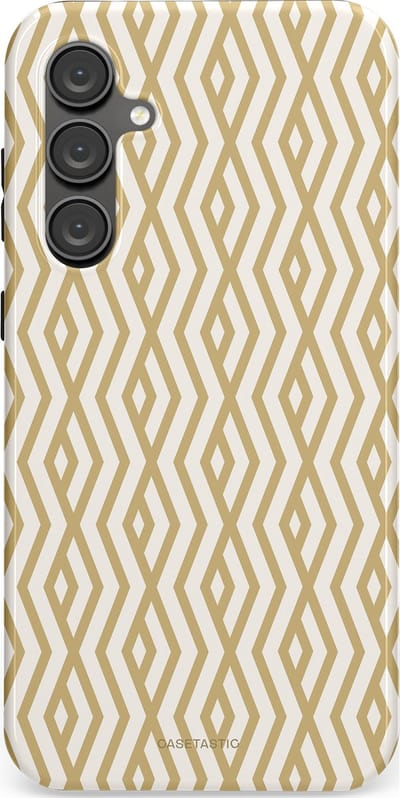 Casetastic Hoesje Geschikt voor Samsung S23 FE - Stijlvolle Beschermende Duo-layer Case - Art Deco Goud