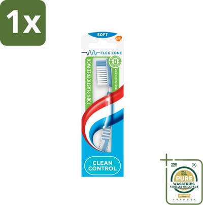 1 x Aquafresh Tandenborstel Clean Control Soft- Tandenborstel - Tandenborstel Soft - Tandenborstel Zacht - Tandenborstel Voor Tandvlees - Tandenborstel Met Flexibele Zone