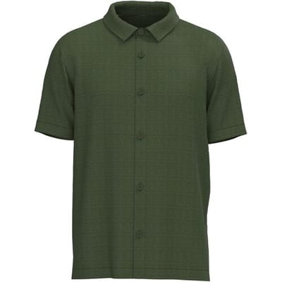 Fynch-Hatton Overhemd Solid Color Fine Texture Jacquard Resort Donker Khaki / male