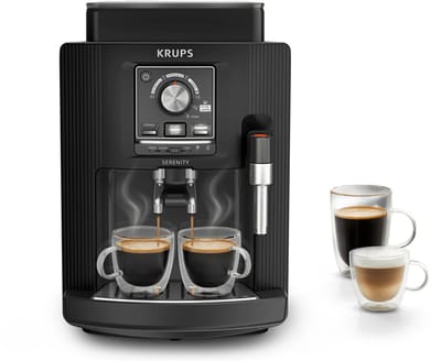 Krups Serenity EA4008 - Volautomatische Espressomachine - Zwart - Snel Opgewarmd - Compact