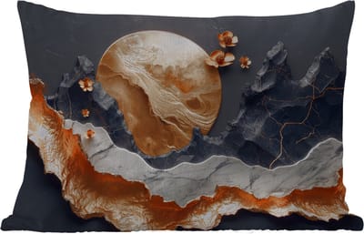 Buitenkussens - Kunst - Goud - Modern - Abstract - 60x40 cm - Weerbestendig